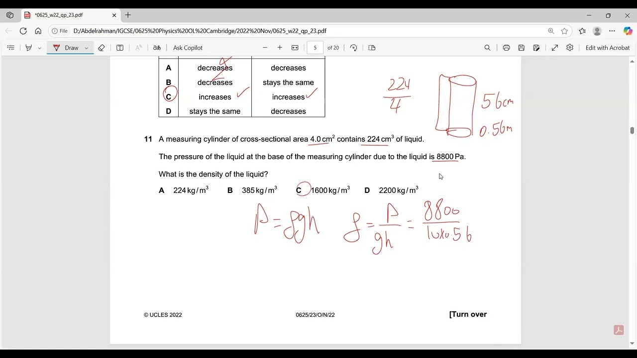 Физика IGCSE 0625/23/O/N/22
