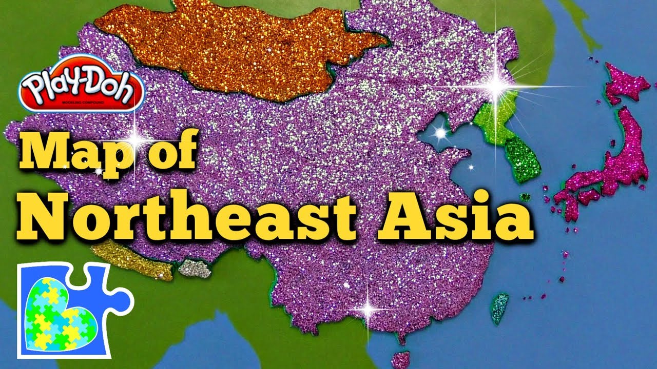 Northeast Asia Map: Travel & Learn with a Play-Doh Puzzle + Country Quiz!