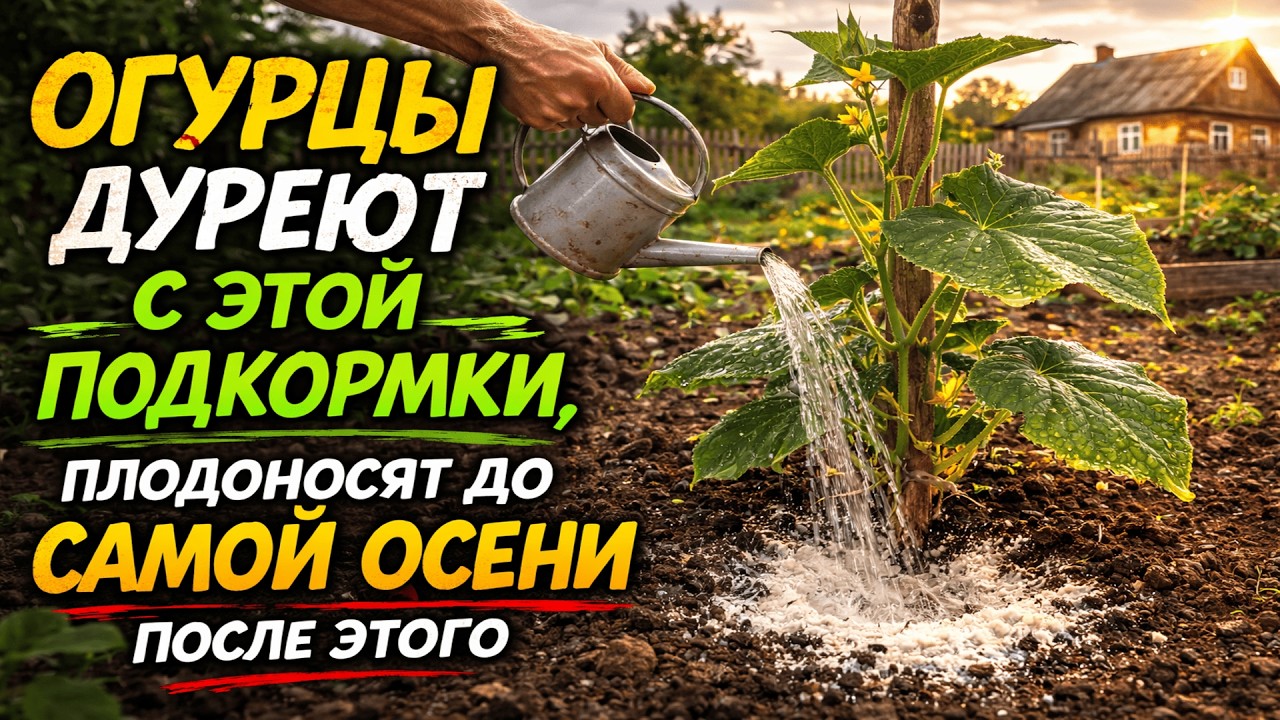 ОГУРЦЫ ДУРЕЮТ С ЭТОЙ ПОДКОРМКИ, плодоносят до САМОЙ ОСЕНИ
