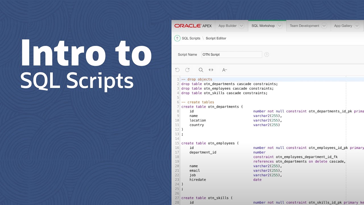 Intro to SQL Scripts