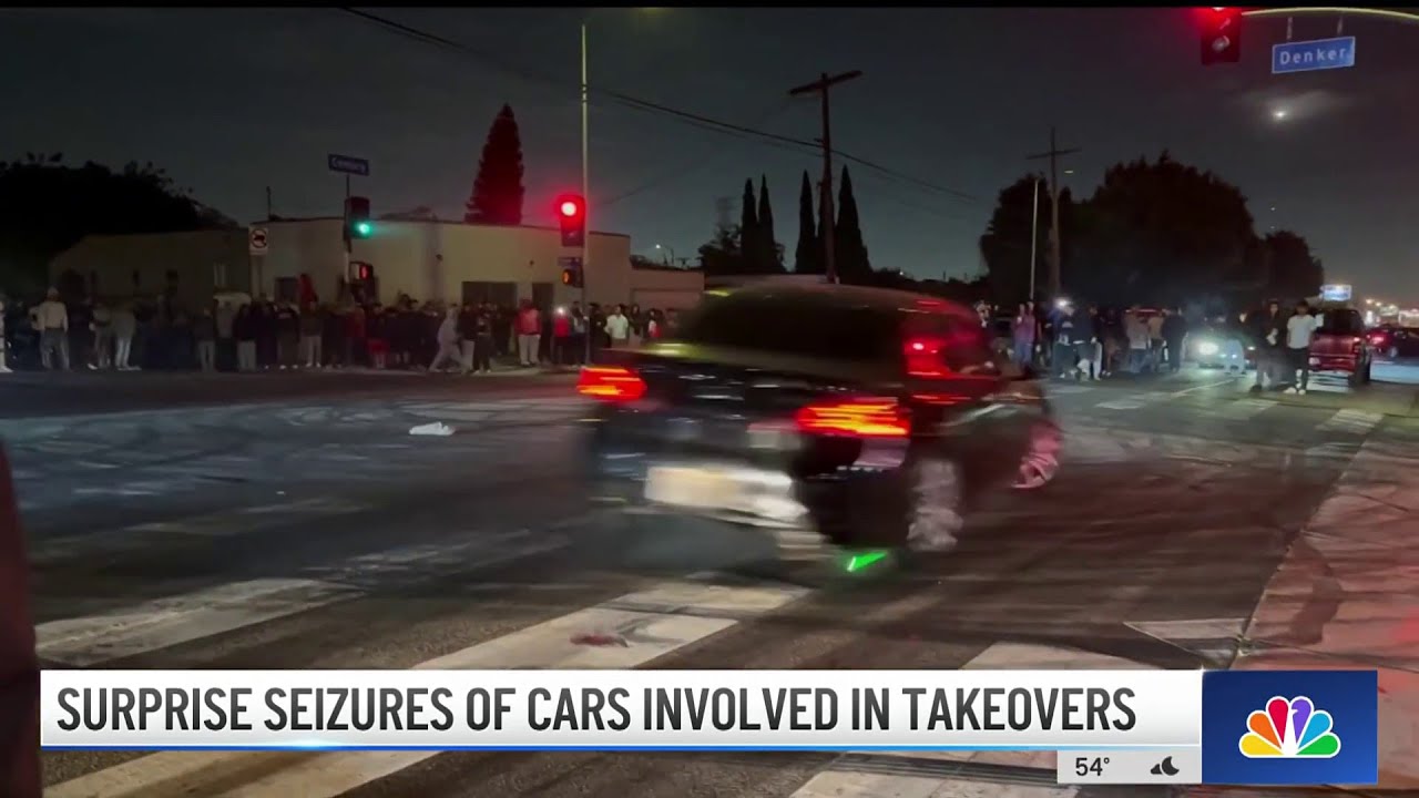 Cars involved in street takeovers seized by police