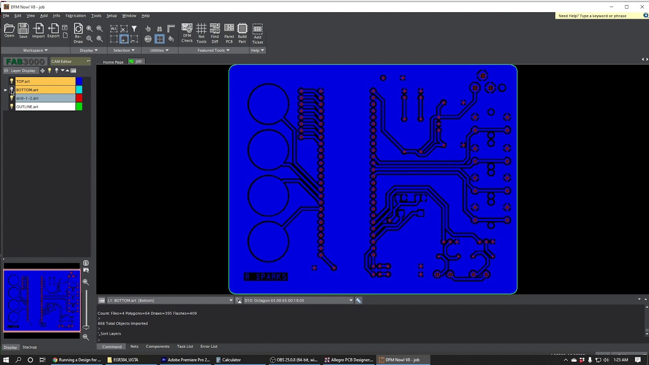 [Cadence PCB 17.4] Exporting Gerbers, Adding Text, and Replacing Padstacks
