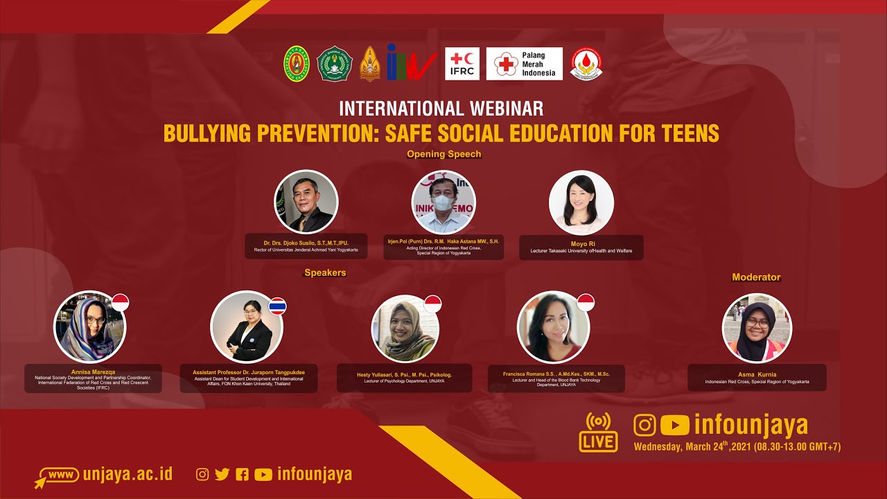 International Webinar 2021 &ldquo;BULLYING PREVENTION: SAFE SOCIAL EDUCATION FOR TEENS&rdquo;
