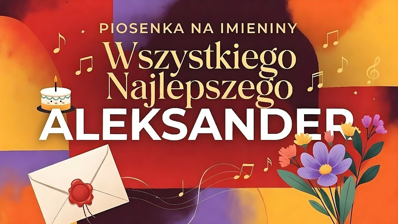 PIOSENKA NA IMIENINY ALEKSANDRA &bull; OLKA 💯 RADOSNE ŻYCZENIA IMIENINOWE 💥