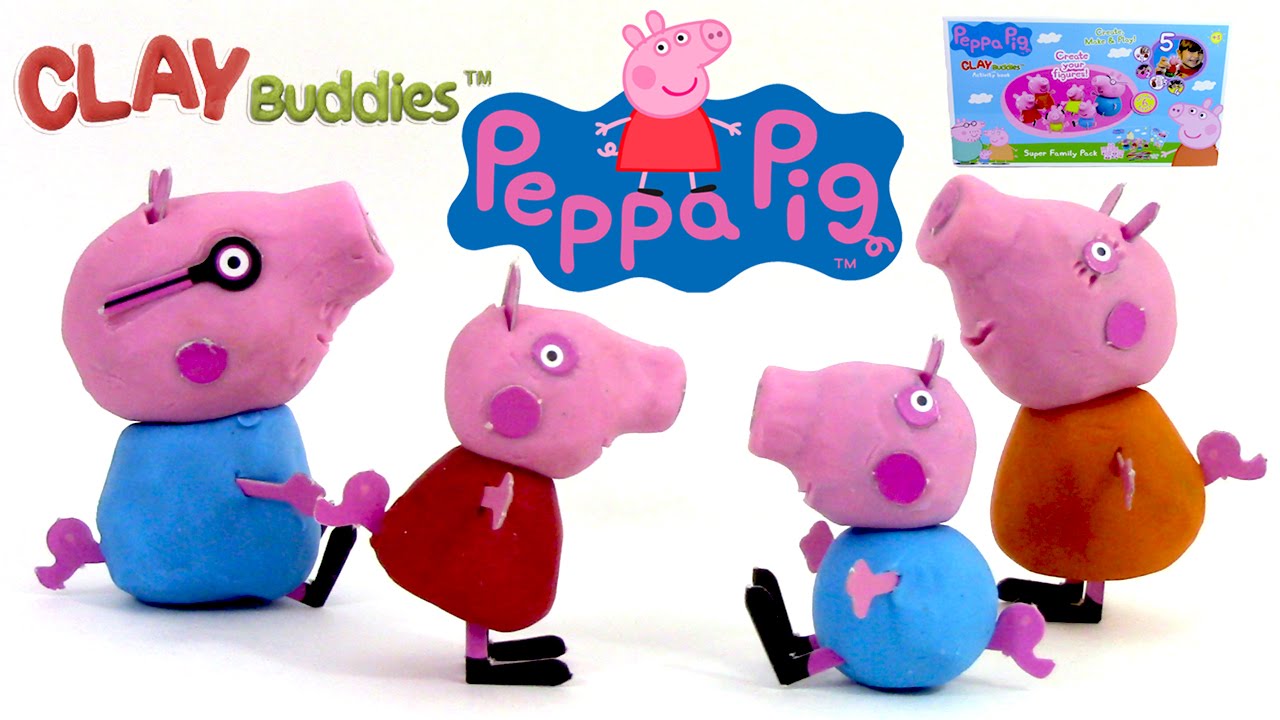 Pâte à modeler Peppa Pig Peppa Cochon Figurines Clay Buddies