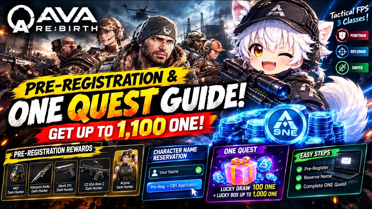 AVA RE:BIRTH GUIDE &mdash; HOW TO GET UP TO 1,100 $ONE + PRE-REGISTRATION REWARDS!!