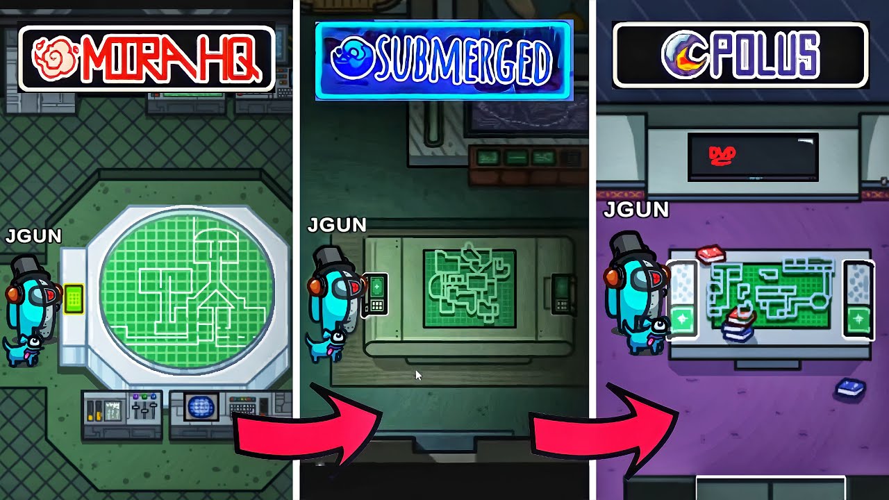 ADMIN ROOMS on all maps including (SUBMERGED)- Among Us Evolution.