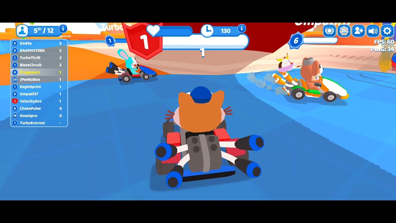 Playing smash karts io
