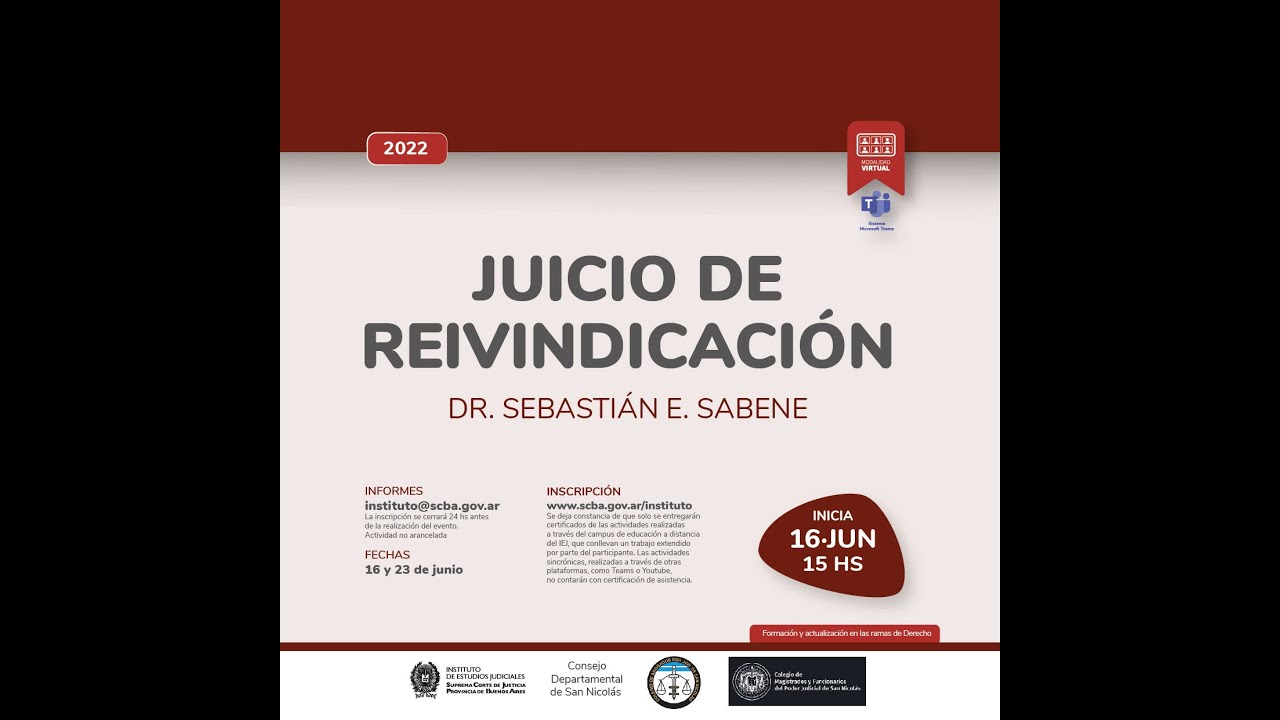 JUICIO DE REIVINDICACIÓN I