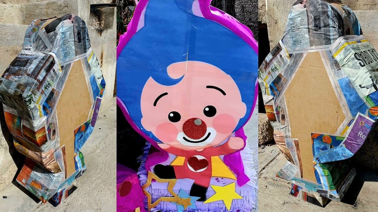 Como Hacer una Piñata de Plim Plim en Tambor. ( Armazón ) Parte 1 Fácil y económica ♥️👋
