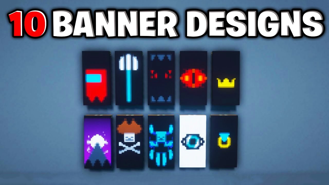 10 einfache BANNER DESIGNS in MINECRAFT!