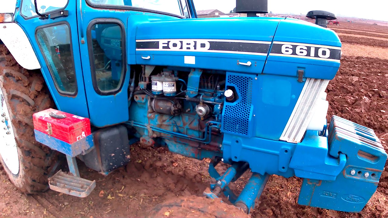 1986 Ford 6610 II 4.4 Litre 4-Cyl Diesel Tractor (78 HP) With Dowdeswell Reversible Plough