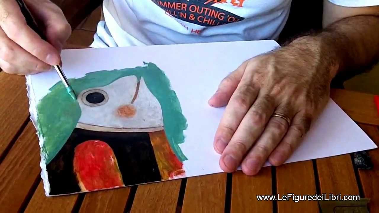 Simone Rea spiega la sua tecnica (acrilico) a LeFiguredeiLibri