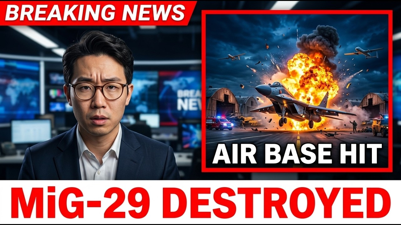 Russian MiG 29 fighter jet is destroyed in Ukrainian drone attack on key air base