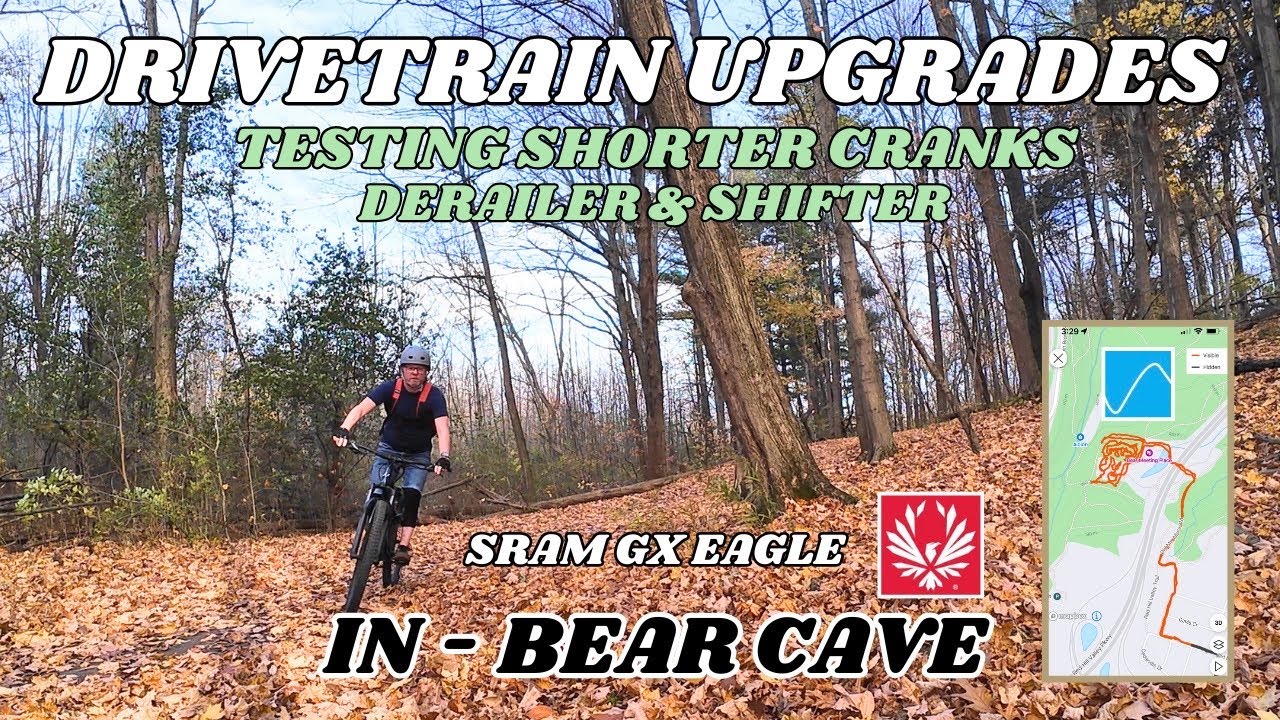 Shorter Cranks!! SRAM GX EAGLE Drivetrain upgrade and REVIEW in the BEAR CAVE!