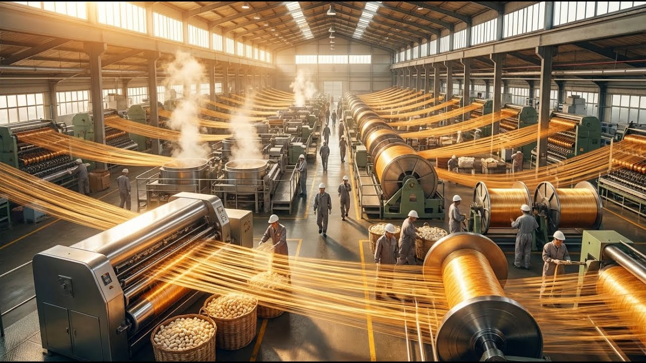 Inside The Silk Factory &ndash; Full Process of Golden Thread