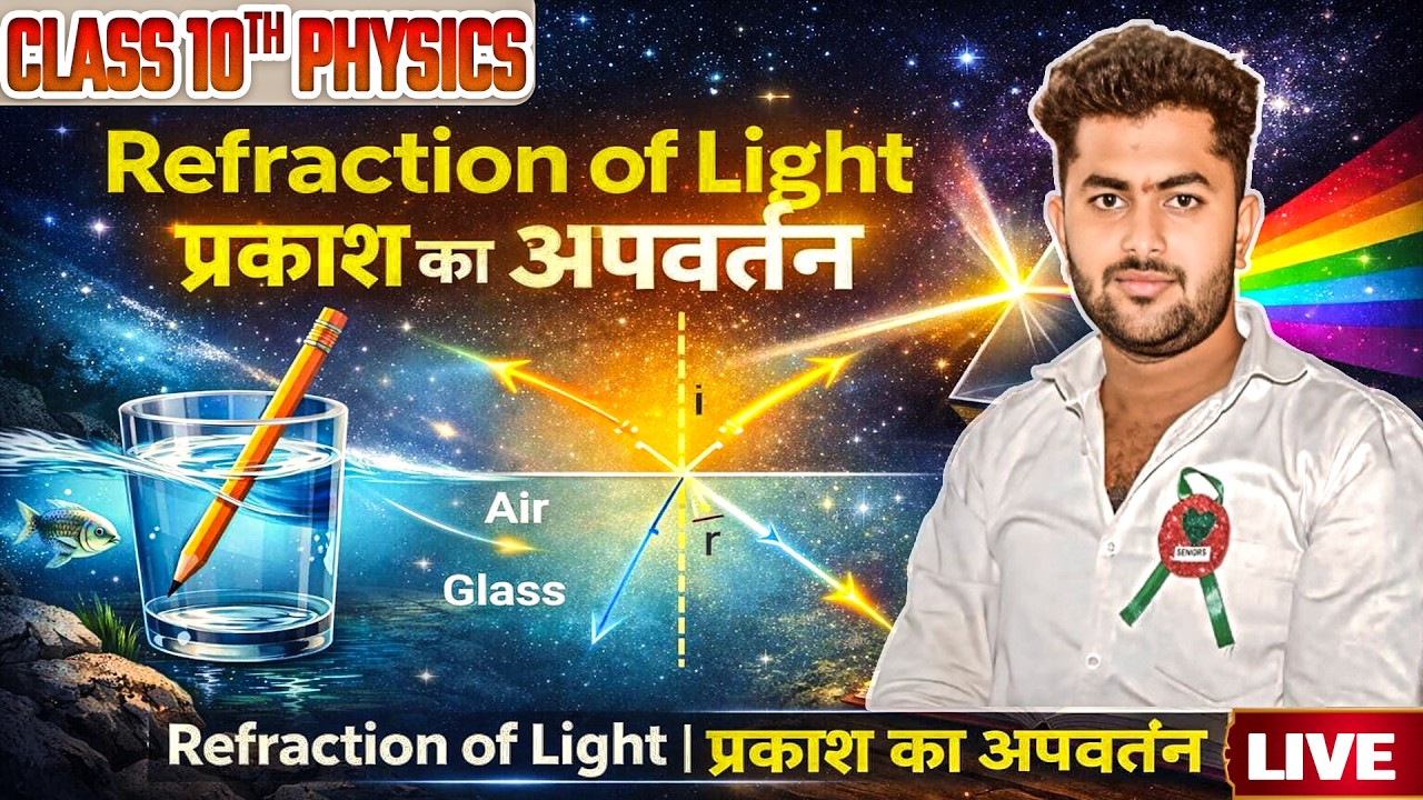 प्रकश का अपवर्तन(Refraction of light ) | physics 10 class chapter-2  || ATOZ HITS GYAN |
