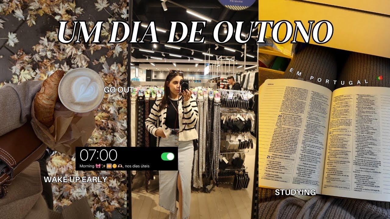 VLOG: UM DIA DE OUTONO 🍁 🍃  COMPRAS, ROTINA & STUDY VLOG