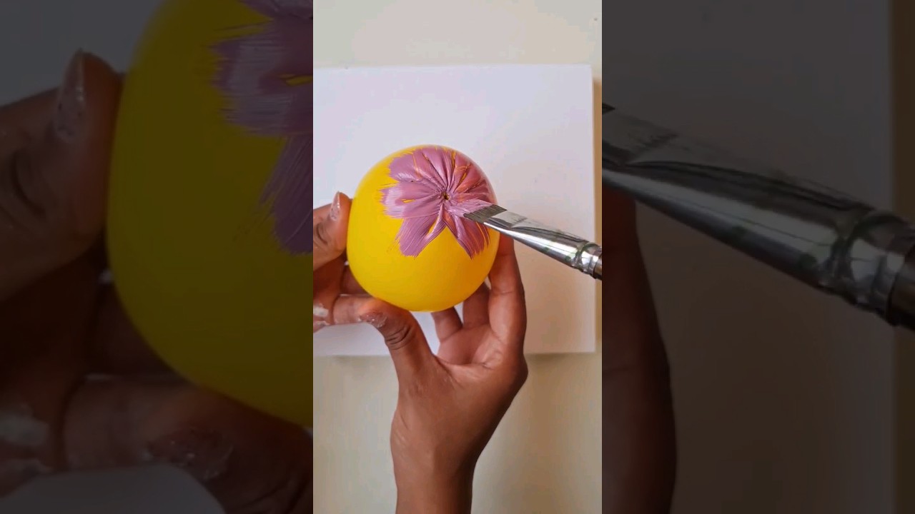 How to draw flower with balloon🌸🎨🎈  #painting
