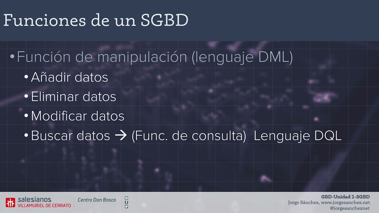 Funciones de los SGBD