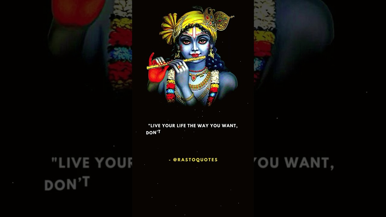 Live Your Life The Way You Want || Lord Shree Krishna Quotes #shorts #status #short #youtubeshort