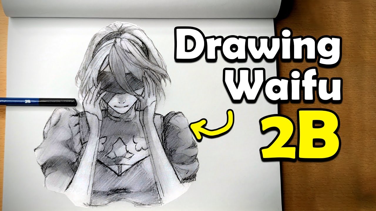 I Sketched 2B (NieR: Automata) | Real-Time Drawing