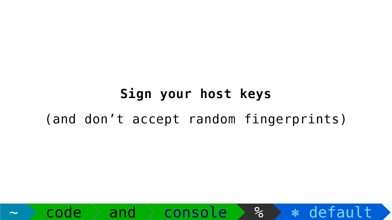 Don't accept random SSH fingerprints! Sign your SSH host keys!