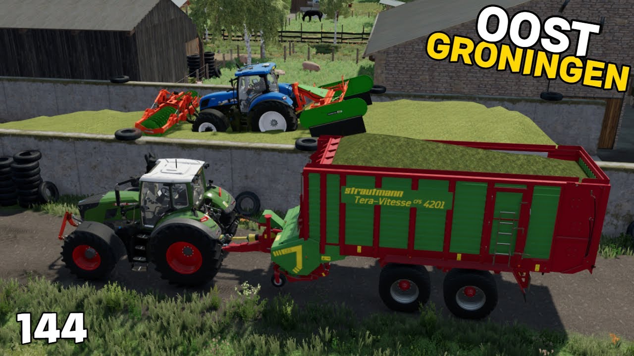De Laatste Keer Gras Inkuilen Van Dit Jaar | Oost-Groningen #144 | FS22