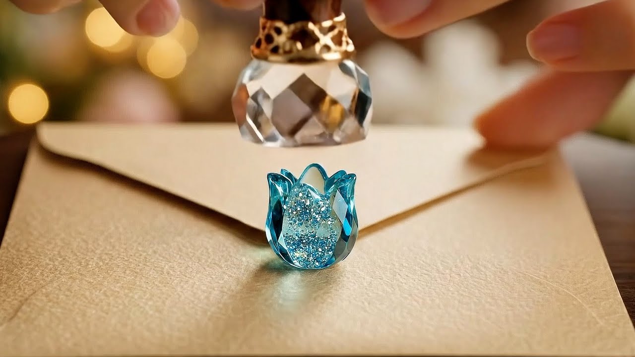 【AI】ASMR Камень месяца рождения × Цветок месяца рождения💎 Стеклянный штамп для запечатывания #aiasmr