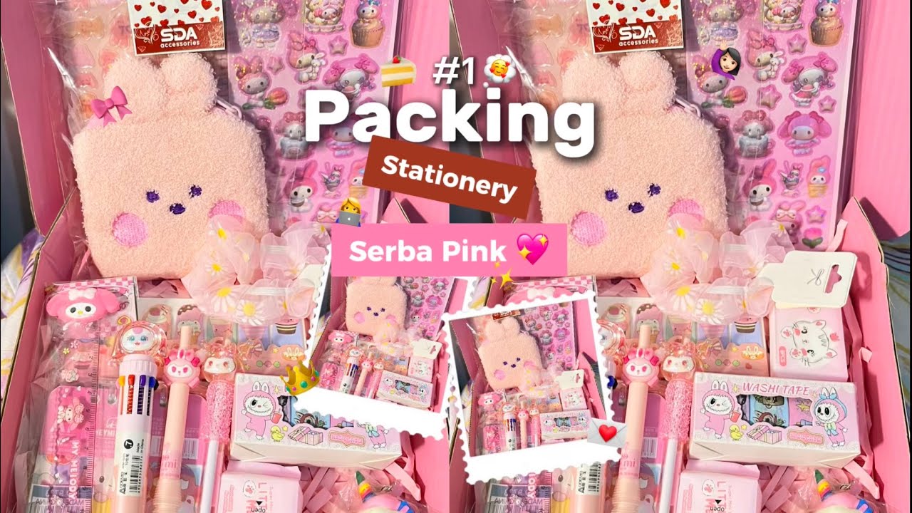 📦💖 PACKING ORDERS FAKE STATIONERY LUCU – Serba Pink 😍🌸 #stationery #packingorders #trending #fyp 