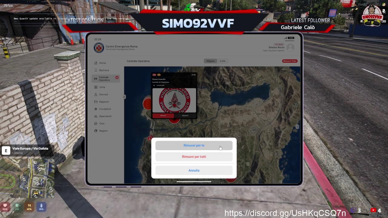 Auto ribaltata fuoco 🔥 italy full rp VVF