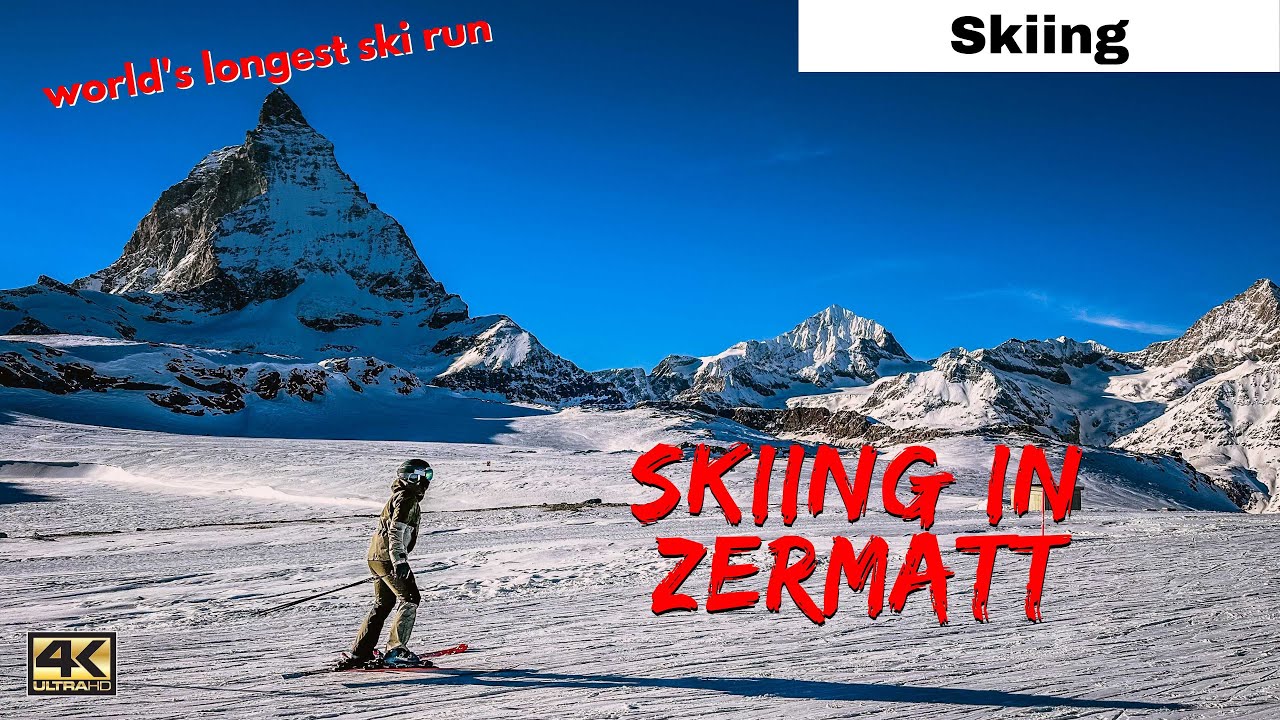Skiing in ZERMATT | Longest Skirun in the World |KLEIN MATTERHORN to ZERMATT Village