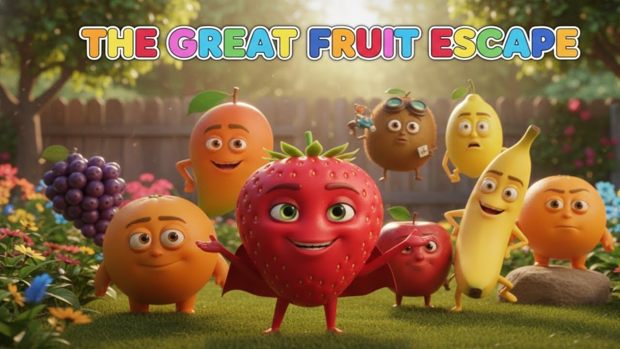 The Great Fruit Escape 🍓🍌🍇 | A Fun 3D Animated Fruit Adventure | Smoothie Day Panic!