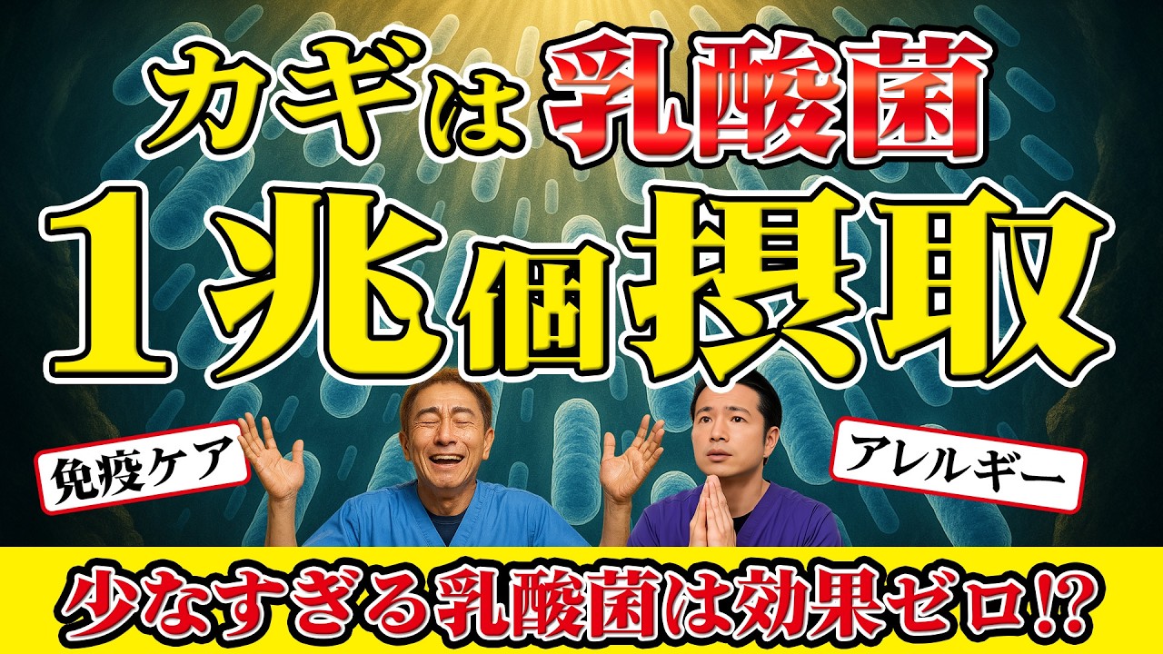 【乳酸菌は数が大事】「1日1兆個」の根拠　生きてなくてもOK？死菌で腸活  ヨーグルト数個じゃ足りません！免疫ケアには乳酸菌で 専門医が説明No579
