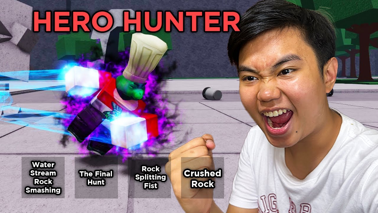Roblox - HERO HUNTER NA SPAMMER SA STRONGEST BATTLEGROUND