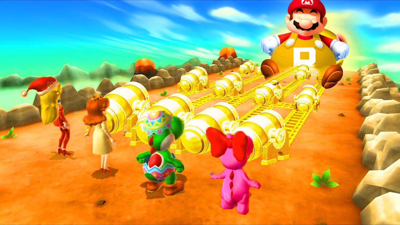 Mario Party 9 - Boss Rush Challenge - Peach vs Daisy vs Yshi vs Birdo (Master Difficulty)