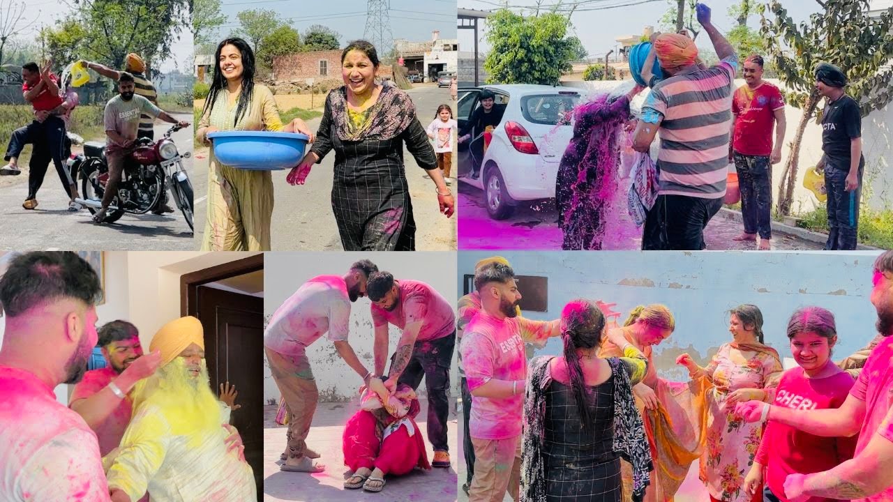 BABLI GOT ANGRY | SOHRA SAAB NAL PEHLI VAAR MNAI HOLI | HOLI CELEBRATION GONE WRONG | INDER & KIRAT