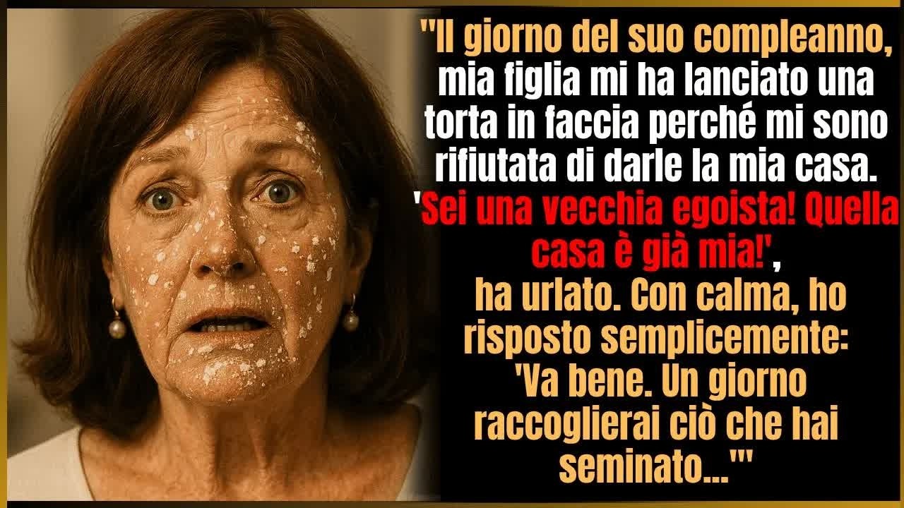 Mia figlia mi ha tirato la torta in faccia quando mi sono rifiutata di darle la mia casa