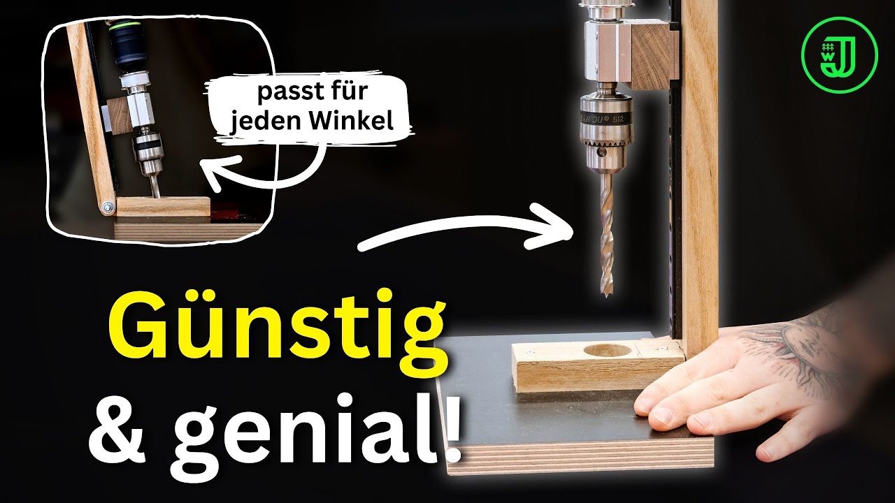 Perfekt GERADE BOHREN: SO einfach baust du dir einen SCHWENKBAREN BOHRSTÄNDER! | Jonas Winkler