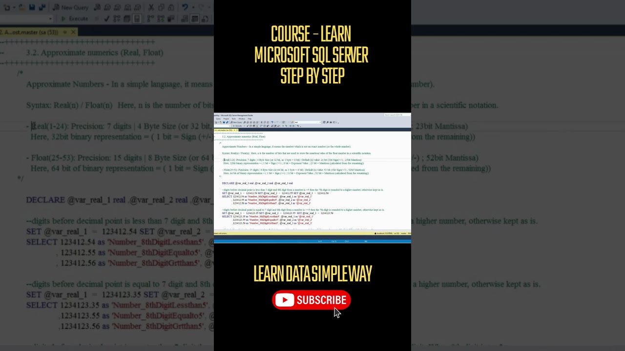 Module 3.2 - SQL Datatypes | Approximate Numbers