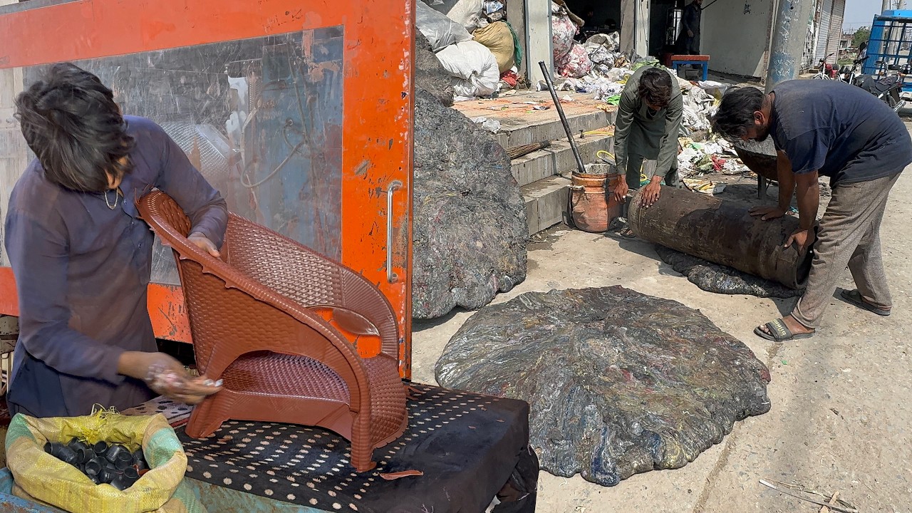 How Chairs Are Made from Recycled Plastic | Amazing Manufacturing Process!