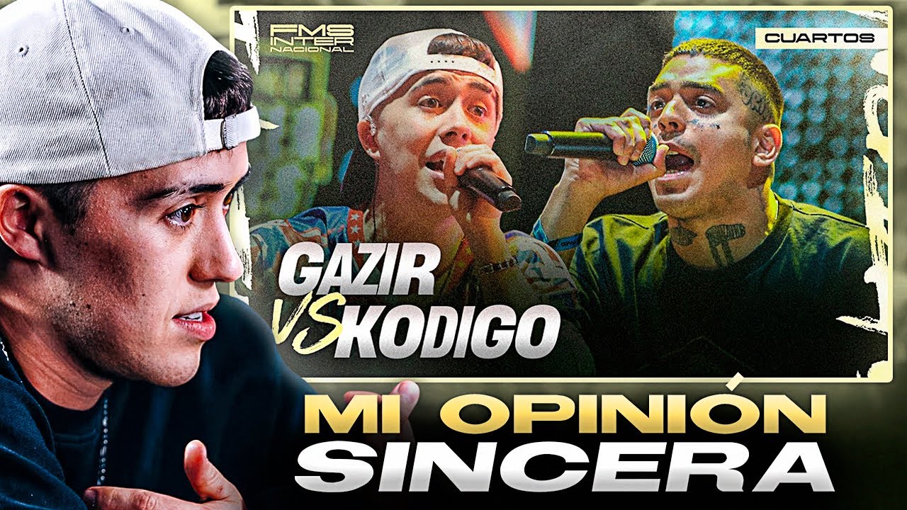 GAZIR reacciona a SU BATALLA VS KODIGO en FMS INTERNACIONAL 🏆