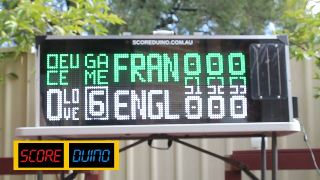 Rent Hire Tennis Scoreboard in Sydney | SCOREDUINO | Android App | Iphone |Bluetooth | WiFi operated