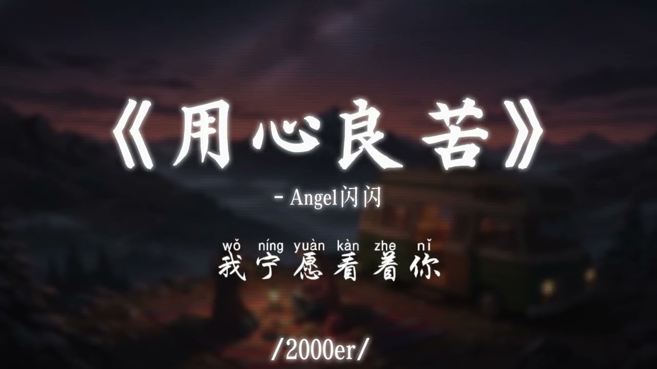 Angel闪闪 - 用心良苦 (抖音DJ版)『你的脸有几分憔悴，你的眼有残留的泪，你的唇美丽中有疲惫，我用去整夜的时间』【高音質动态MV】