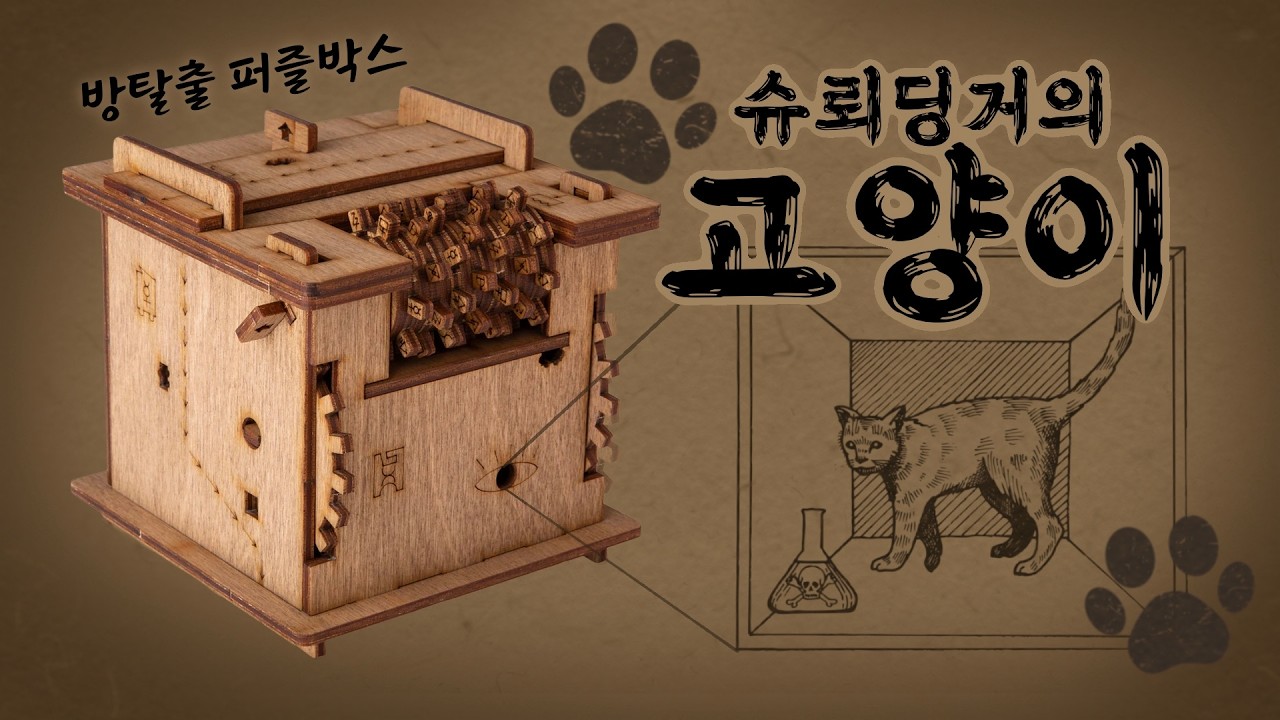 내 손 안에 방탈출?! 슈뢰딩거의 고양이를 구출하라! 방탈출 퍼즐 박스!