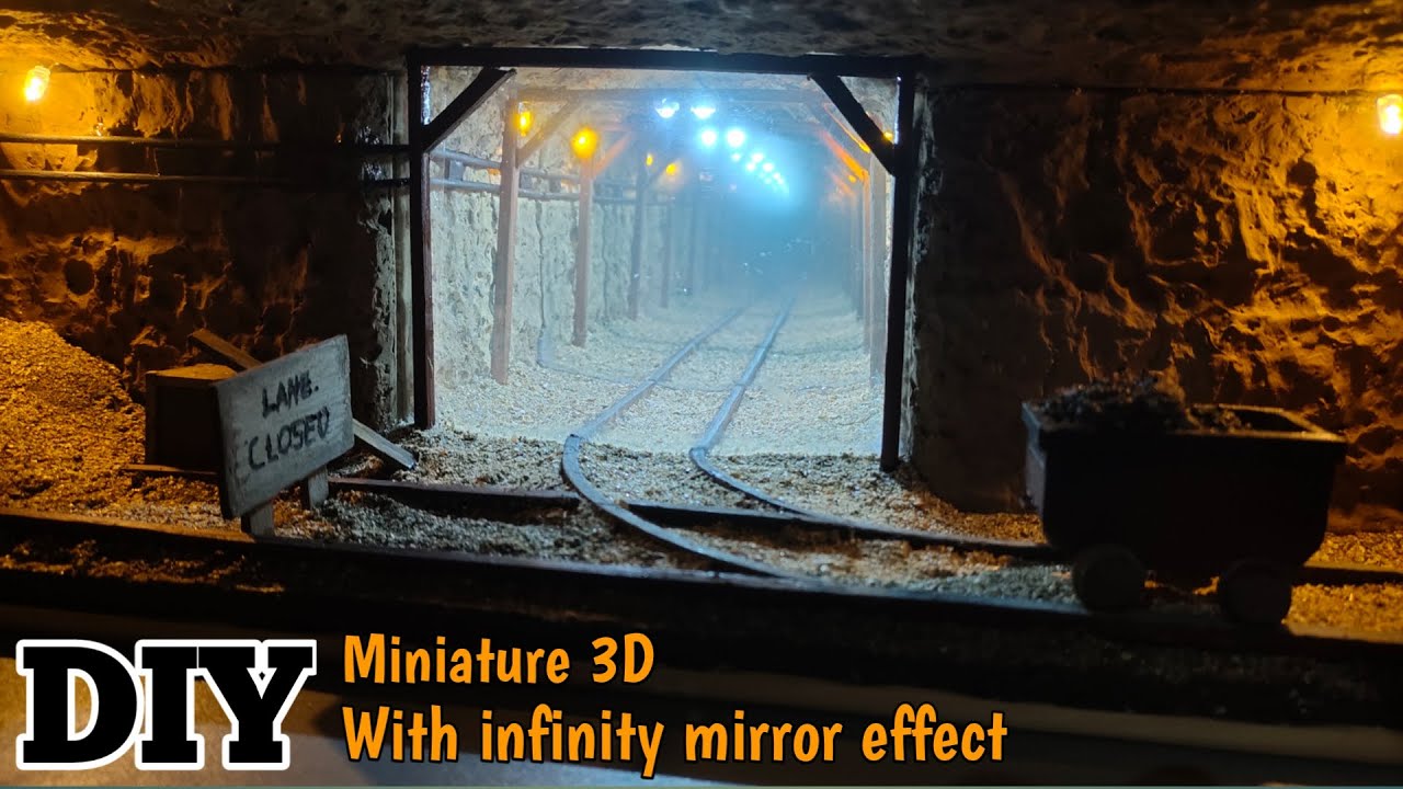 DIY Шахтный туннель 3D с эффектом бесконечного зеркала