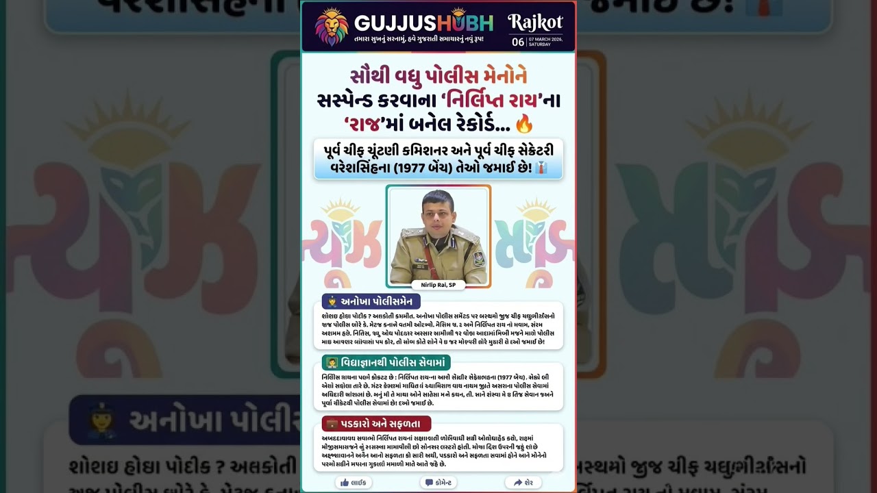 IPS Nirlipt Rai's tough decisions have created a new record! @Gujju_Shubh #Gujjju #news