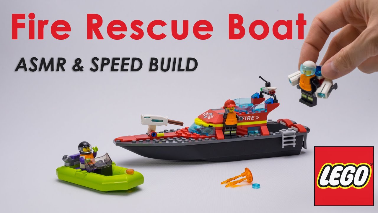 LEGO City 60373 Fire Rescue Boat ASMR & Speed Build 레고 시티 소방 구조 보트
