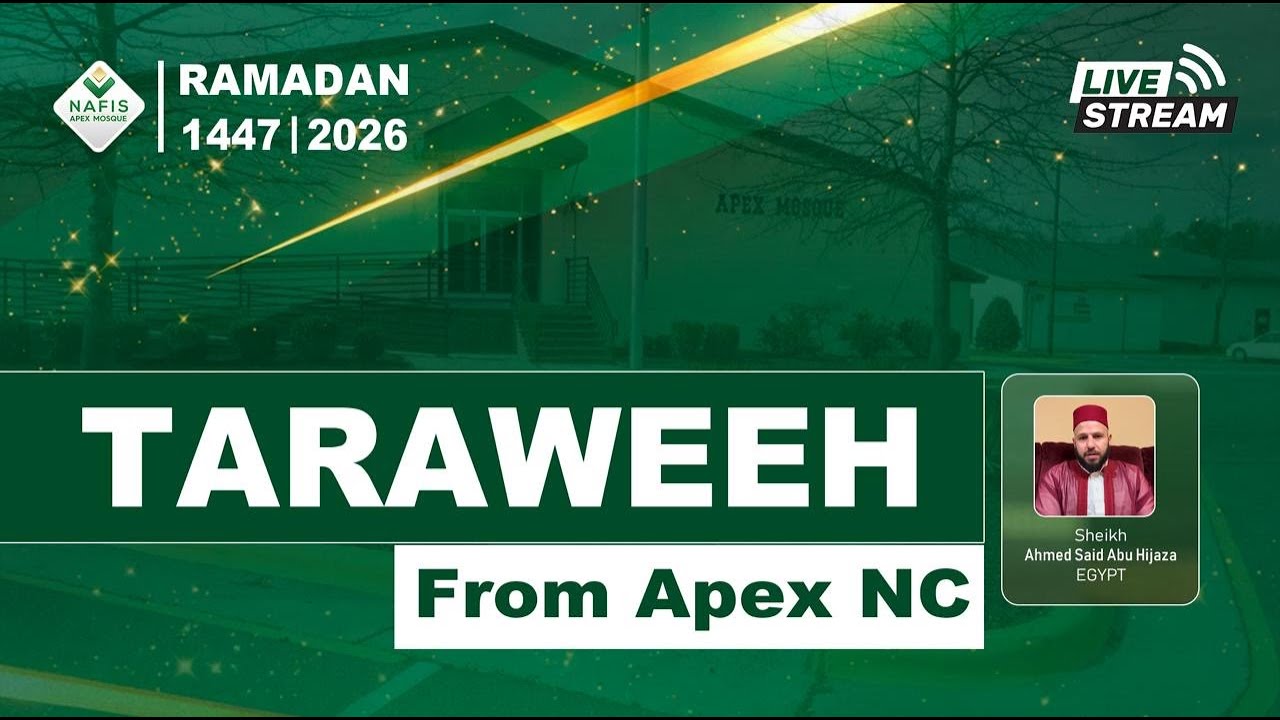 Live Isha & Taraweeh Prayer | APEX MOSQUE 23th Night of Ramadan | 1447|2026
