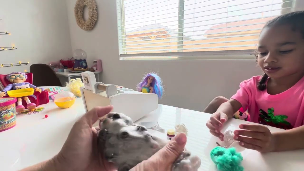 Playing With Reindeer Poop (slime) #slime